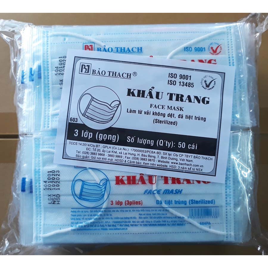 Khậu trang tiệt trùng Bảo Thạch